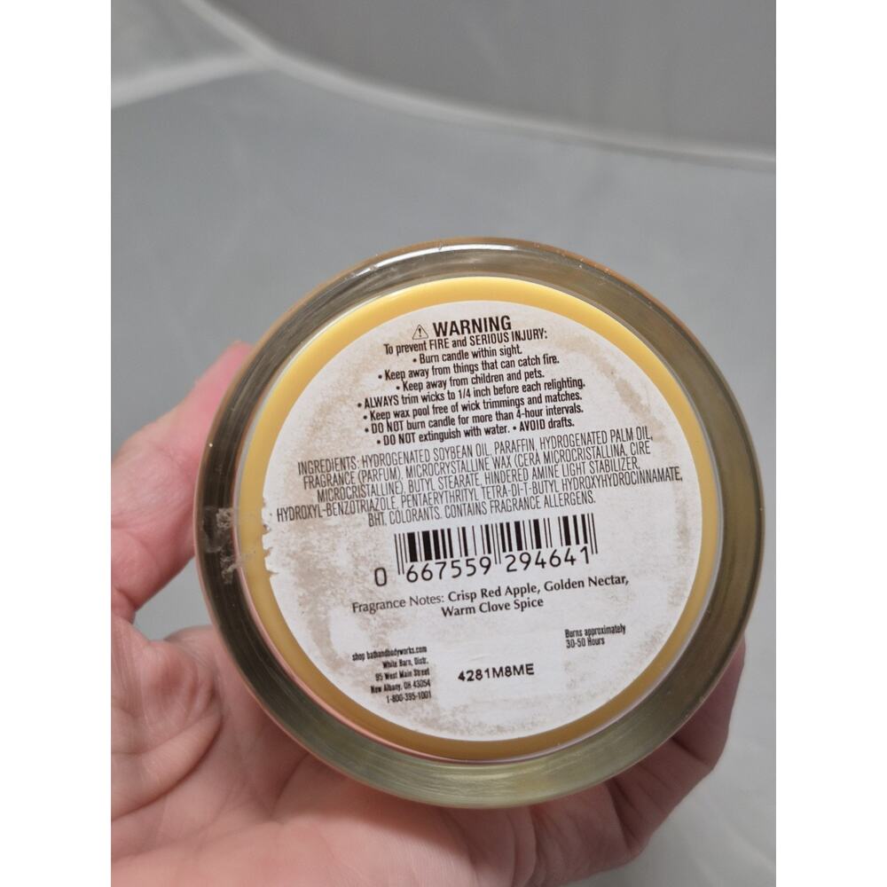 💥 BATH & BODY WORKS WHITE BARN Leaves soy wax blend 8 oz candle B4 - Picture 3 of 3